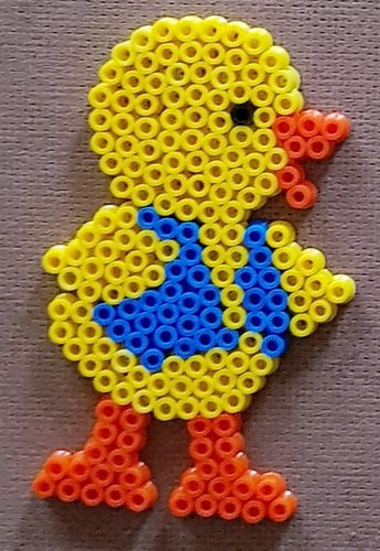 Mary G, Easter Chick, Hama beads.